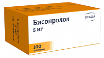 Купить бисопролол, таблетки покрытые пленочной оболочкой 5 мг, 100 шт в Нижнем Новгороде