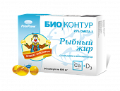 Купить рыбный жир биоконтур с кальцием и витамином d3, капсулы 600мг, 50 шт бад в Нижнем Новгороде