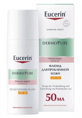 Купить eucerin dermopure (эуцерин) флюид для жирной и проблемной кожи, 50 мл spf30 в Нижнем Новгороде
