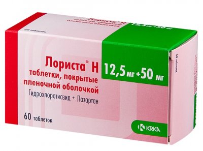 Купить лориста н, таблетки, покрытые оболочкой 12,5мг+ 50мг, 60 шт в Нижнем Новгороде