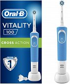 Купить oral-b (орал-би) электрическая зубная щетка oral-b vitality d1004131 crossaction blue в Нижнем Новгороде