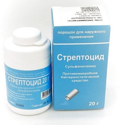 Купить стрептоцид, порошок для наружного применения с дозатором, банка 20г в Нижнем Новгороде