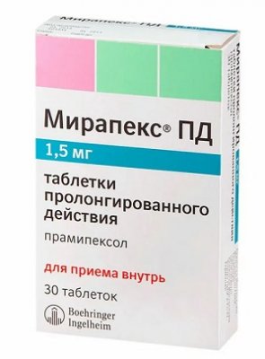 Купить мирапекс пд, таблетки пролонгированного действия 1,5мг, 30 шт в Нижнем Новгороде