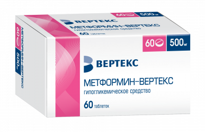 Купить метформин-вертекс, таблетки, покрытые пленочной оболочкой 500мг, 60 шт в Нижнем Новгороде