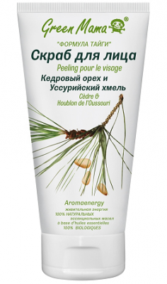 Купить green mama (грин мама) формула тайги скраб для лица кедровый орех и уссурийский хмель, 170мл в Нижнем Новгороде