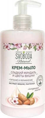 Купить svoboda natural (свобода натурал) крем-мыло жидкое сладкий миндаль и цветы вишни, 430 мл в Нижнем Новгороде