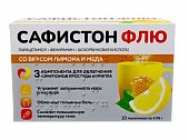 Купить сафистон флю, порошок для приготовления раствора для приема внутрь, со вкусом лимона и меда 500 мг+25 мг+200 мг, 10 шт в Нижнем Новгороде