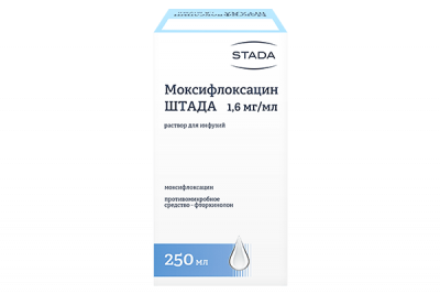 Купить моксифлоксацин-штада, р-р д/инф. 1.6 мг/мл фл 250мл (хемомонт д.о.о., черногория) в Нижнем Новгороде