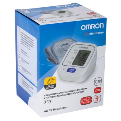 Купить тонометр автоматический omron (омрон) 717, с адаптером, манжета 22-32см (hem-8712-см) в Нижнем Новгороде