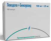 Купить леводопа+бенсеразид, капсулы 100мг+25мг, 100 шт  в Нижнем Новгороде
