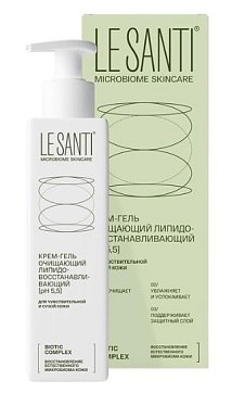 Le Santi (Ле Санти) Крем-гель липидовосстанавливающий очищающий для лица и тела, 200 мл