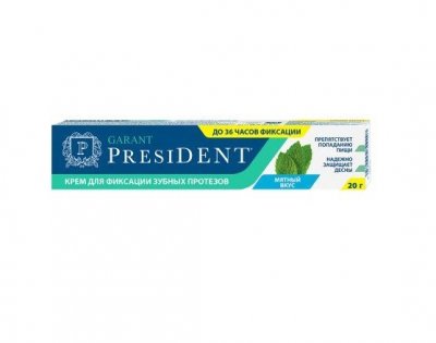 Купить президент (president) крем для фиксации зубных протезов, гарант, 20г в Нижнем Новгороде