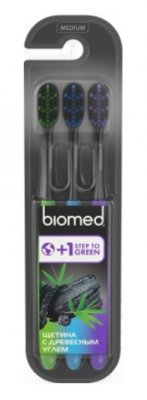 Купить biomed (биомед) набор зубная щетка black средняя, 3 шт в Нижнем Новгороде