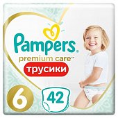 Купить pampers premium care (памперс) подгузники-трусы 6 эксра лэдж 15+ кг, 42шт в Нижнем Новгороде