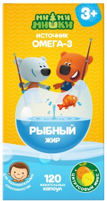 Купить ми-ми-мишки рыбный жир детский, капсулы жевательные 120 шт цитрусовый микс бад в Нижнем Новгороде