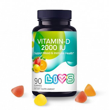 LIVS (Ливс) Витамин Д3, пастилки жевательные вкус фрукты и ягоды, 90 шт БАД