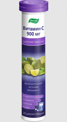 Купить витамин с 900мг эвалар, таблетки шипучие 3,5г, 20 шт бад в Нижнем Новгороде