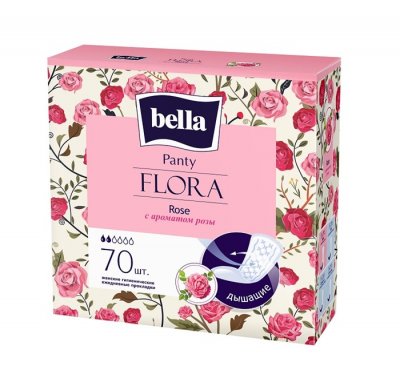 Купить bella (белла) прокладки panty flora с ароматом розы 70 шт в Нижнем Новгороде