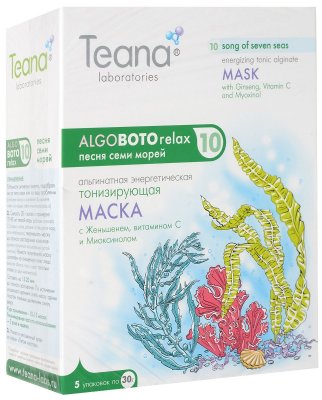 Купить тиана (teana) маска альгинатная песня семи морей тонизирующая с женьшенем витамином с и миоксинолом 30г, 5 шт в Нижнем Новгороде