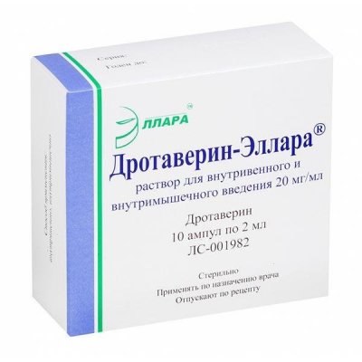 Купить дротаверин-эллара, раствор для внутривенного и внутримышечного введения 20мг/мл, ампулы 2мл, 10 шт в Нижнем Новгороде