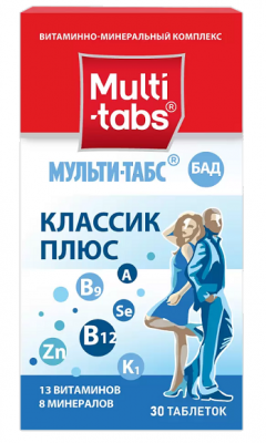 Купить мульти-табс классик плюс, таблетки, покрытые пленочной оболочкой, 30 шт бад в Нижнем Новгороде