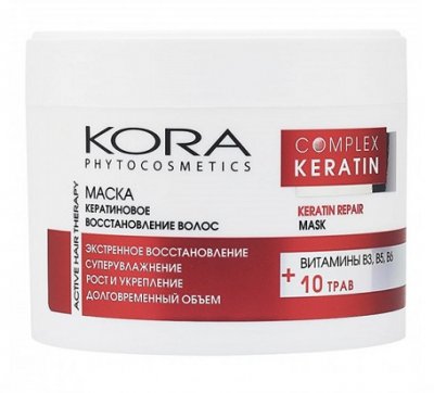 Купить kora (кора) маска кератиновое восстановление волос 300мл в Нижнем Новгороде