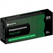 Купить спиронолактон-медисорб, таблетки 25мг, 20 шт в Нижнем Новгороде