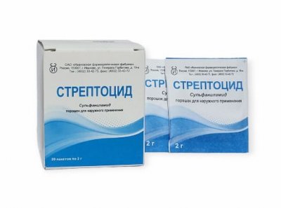 Купить стрептоцид, порошок для наружного применения пакет 2г, 20 шт в Нижнем Новгороде