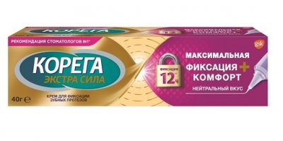 Купить корега крем для фиксации зубных протезов максимальная фиксация+комфорт нейтральный вкус 40г в Нижнем Новгороде
