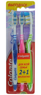 Купить колгейт (colgate) зубная щетка зигзаг средняя, 3 шт. в Нижнем Новгороде