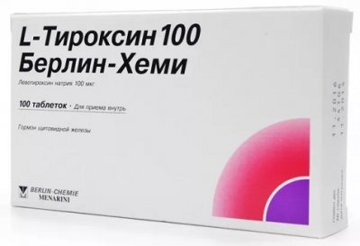 Купить l-тироксин 100 берлин-хеми, таблетки 100мкг, 100 шт в Нижнем Новгороде