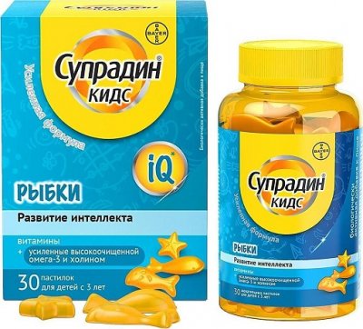 Купить супрадин кидс рыбки, таблетки жевательные, 30 шт бад в Нижнем Новгороде
