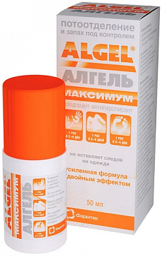 Алгель Максимум, дезодорант-антиперспирант, 50мл