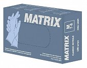 Купить перчатки matrix смотровые нитриловые нестерильные неопудренные текстурированные на пальцах размер m, 50 пар, голубые в Нижнем Новгороде