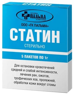 Купить статин, присыпка гемостатическая 1г, 5 шт в Нижнем Новгороде