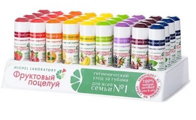 Купить фруктовый поцелуй помада гигиеническая микс 3,5г, 36 шт в Нижнем Новгороде