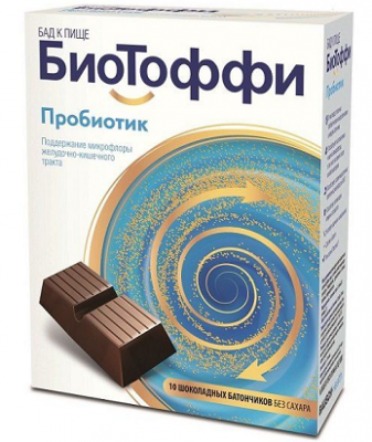 Купить биотоффи пробиотик, шоколадный батончик 5г, 10 шт бад в Нижнем Новгороде