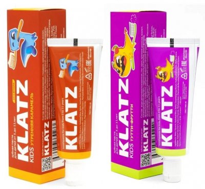 Купить klatz (клатц) набор: зубная паста klatz kids тутти-фрутти 40 мл + утренняя карамель 40 мл в Нижнем Новгороде