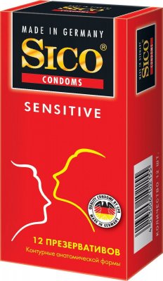 Купить sico (сико) презервативы sensitive контурные 12шт в Нижнем Новгороде