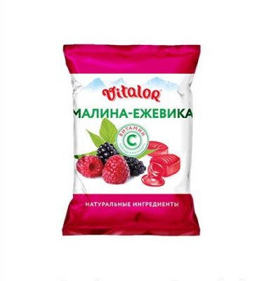 Купить виталор, леденцовая карамель с витамином с со вкусом малины и ежевики, пакет 60 г бад в Нижнем Новгороде