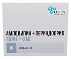 Купить амлодипин-периндоприл, таблетки 10 мг+8 мг, 30 шт в Нижнем Новгороде