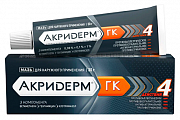 Купить акридерм гк, мазь для наружного применения 0,05%+0,1%+1%, туба 30г в Нижнем Новгороде