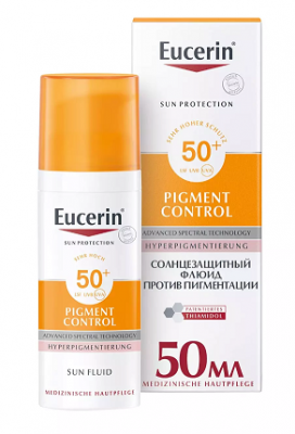 Купить eucerin sensitive protect (эуцерин), флюид солнцезащитный против пигментации, 50мл spf50+ в Нижнем Новгороде