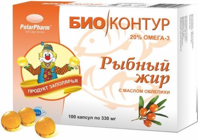 Купить рыбный жир биоконтур с маслом облепихи, капсулы, 100 шт бад в Нижнем Новгороде