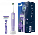 Oral-B (Орал-Би) Орал-би щетка зубная электрическая Vitality pro тип 3708 цвет сиреневый + жиллетт бритва Venus swirl