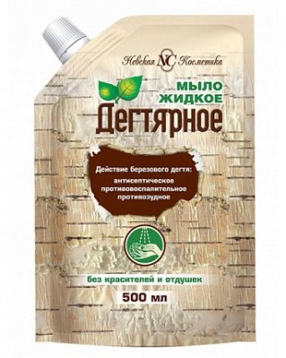 Купить невская косметика мыло жидкое дегтярное дой-пак, 500мл в Нижнем Новгороде