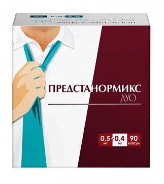 Предстанормикс Дуо, капсулы с модифицированным высвобождением 0,5мг+0,4мг, 90 шт