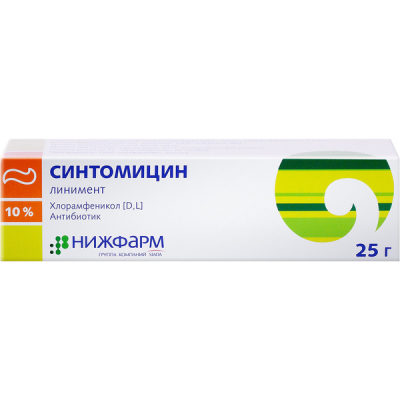Купить синтомицин, линимент 10% 25г (8-15) (нижфарм оао, россия) в Нижнем Новгороде