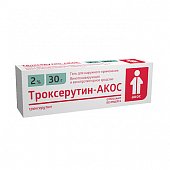 Купить троксерутин-акос, гель для наружного применения 2%, 30г в Нижнем Новгороде