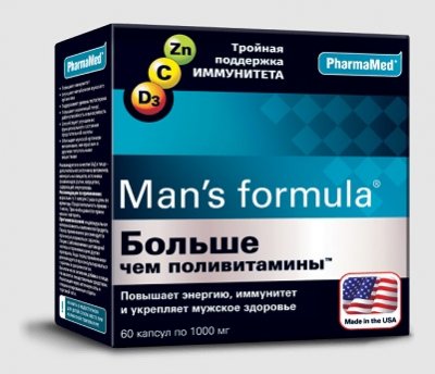 Купить man's formula (мен-с формула) больше чем поливитамины, капсулы, 60 шт бад в Нижнем Новгороде